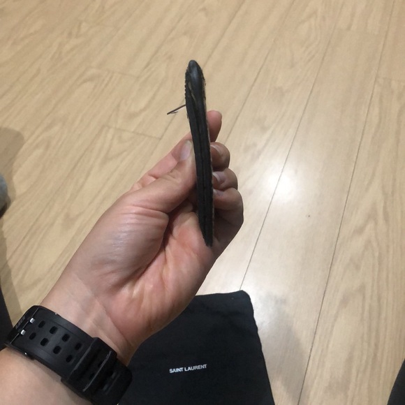 Black croc fragmented card holder - Picture 4 of 10